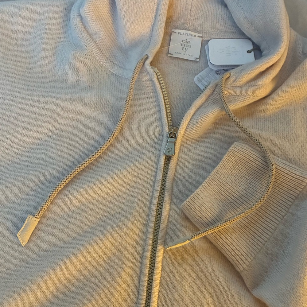 Eleventy ivory Zip-Up Sweater - Picture 12 of 16